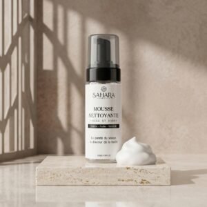 Mousse nettoyante visage et barbe
